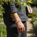 rose quartz buddha men bracelet.webp