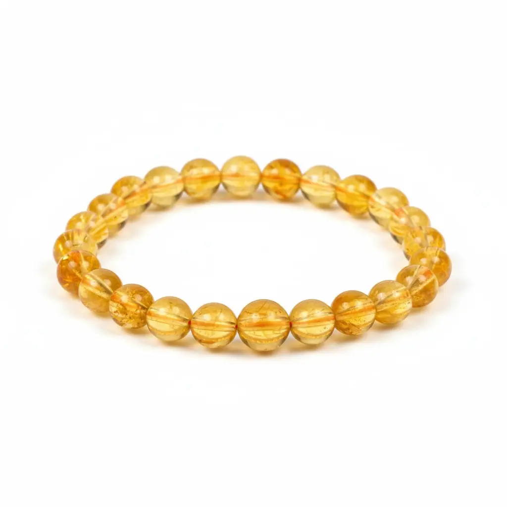 Citrine Bracelet for Men (24 Beads)