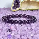 Amethyst Bracelet for Men (24 Beads)