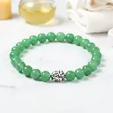 Green Aventurine Buddha Bracelet for Women (20 Beads) 