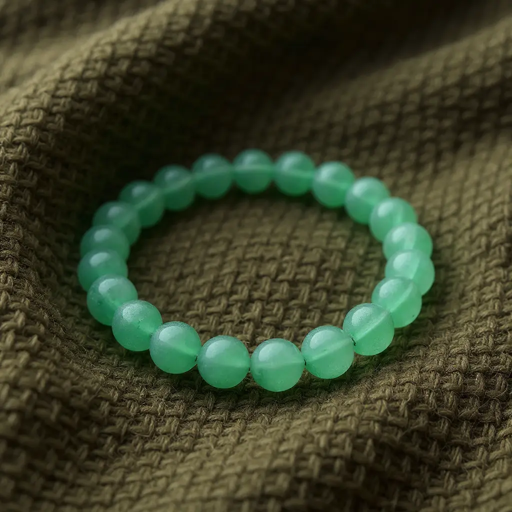Green Aventurine Women Bracelet (21 Beads)