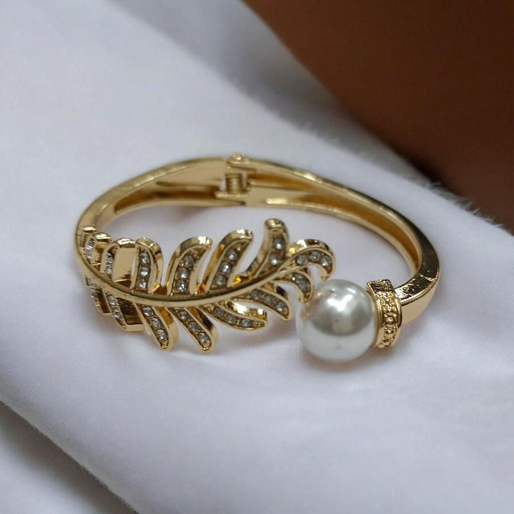 Golden AD Stone Western Imported Kada Bracelet for Women and Girls