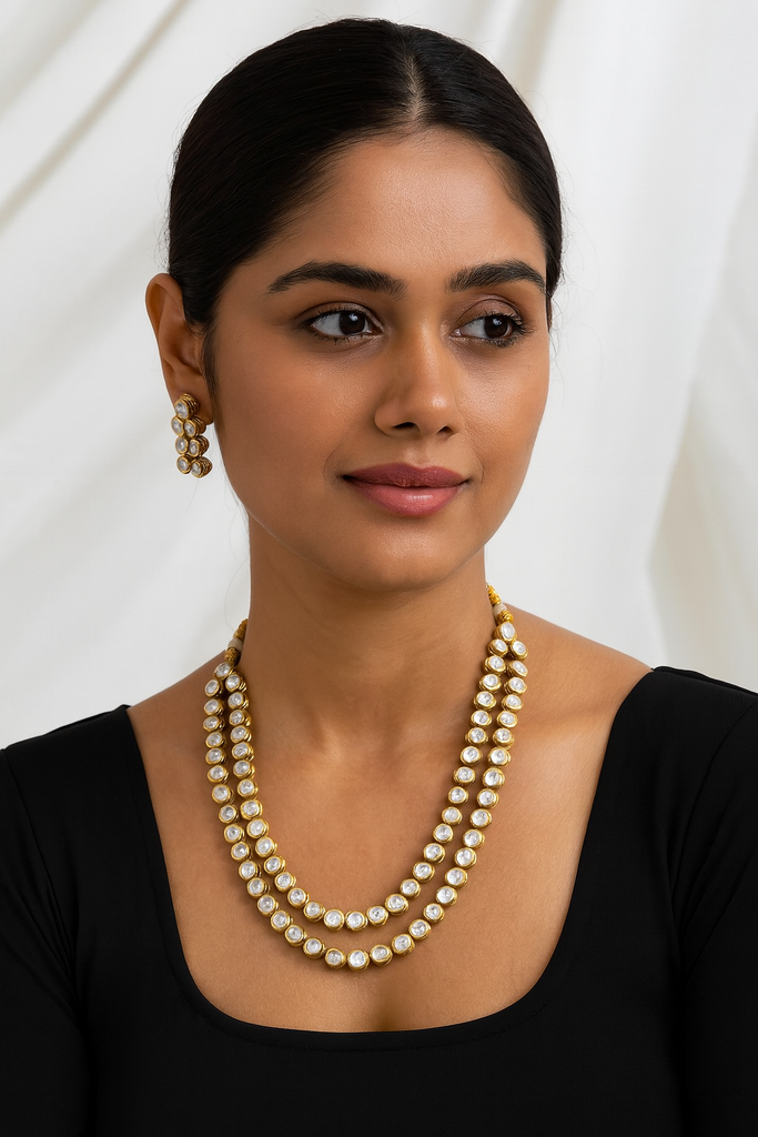 Royal Couture Royal Kundan Long Necklace Jewellery Set For Women