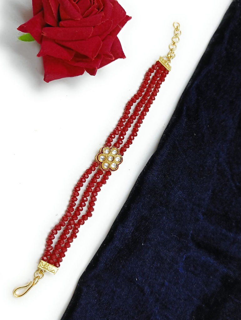 [Sparkling Rhythm Kundan Bracelet] Sparkling Rhythm Kundan Adjustable Bracelet for Women and Girls
