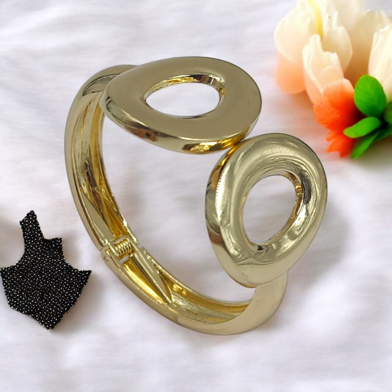 Ethereal Detail Broad Openable Imported Kada Bracelet for Women and Girls