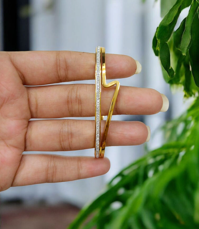 [DSBR 3] Geometric Cuff Imported Kada Bracelet for Women and Girls   Modern Edge