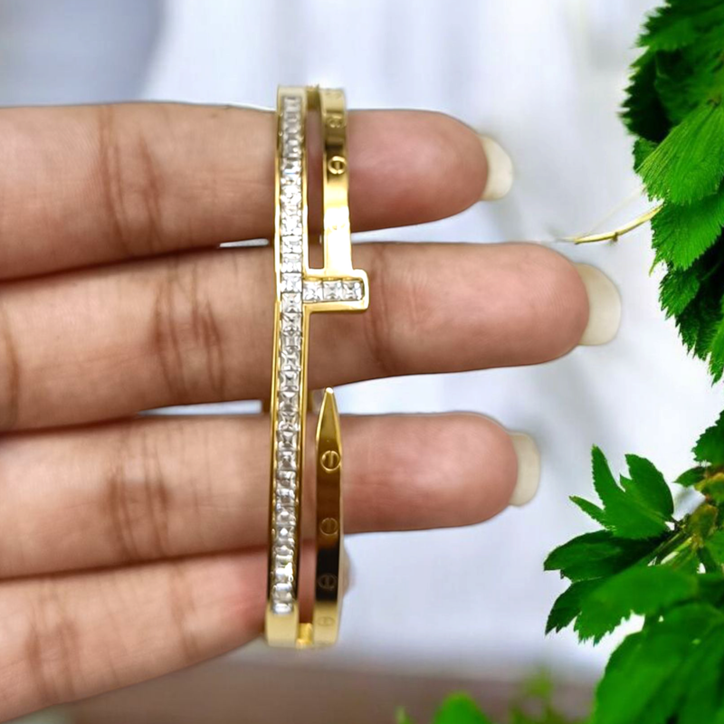 [DSBR 21] Imported Kada Bracelet for Women and Girls with Floral Design