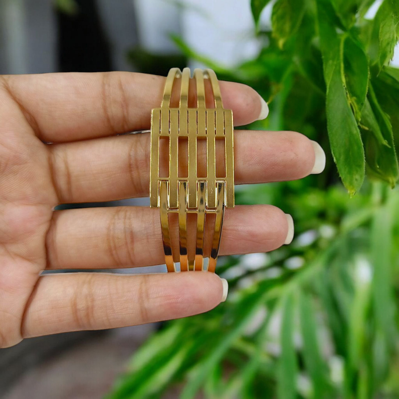 [DSBR 7] Rose Gold Imported Kada Bracelet for Women and Girls with Heart Charms