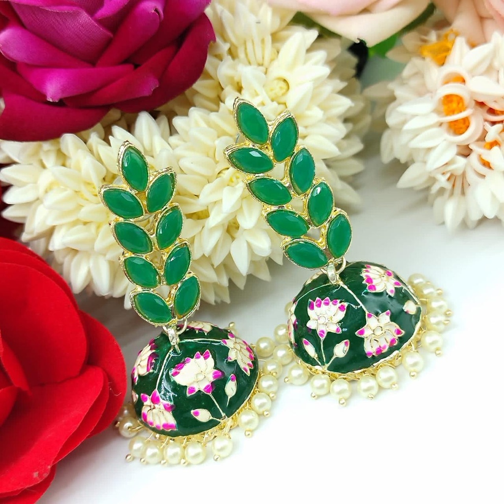 Meenakari Earring  ER21 GREEN