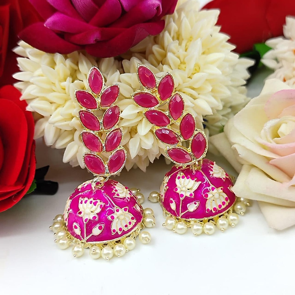 Mesmerizing Haldi Meenakari Earring