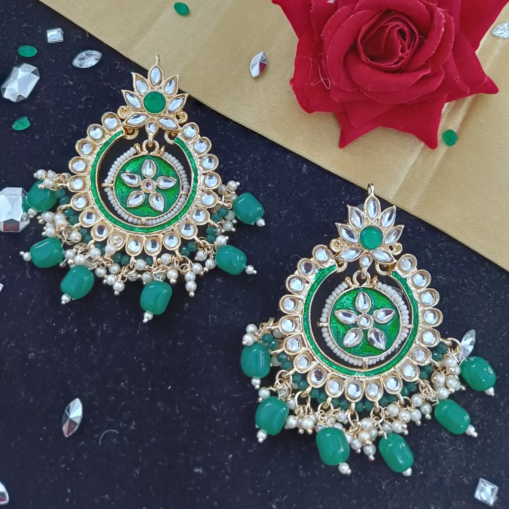 Meenakari Earring  ER69 GREEN 