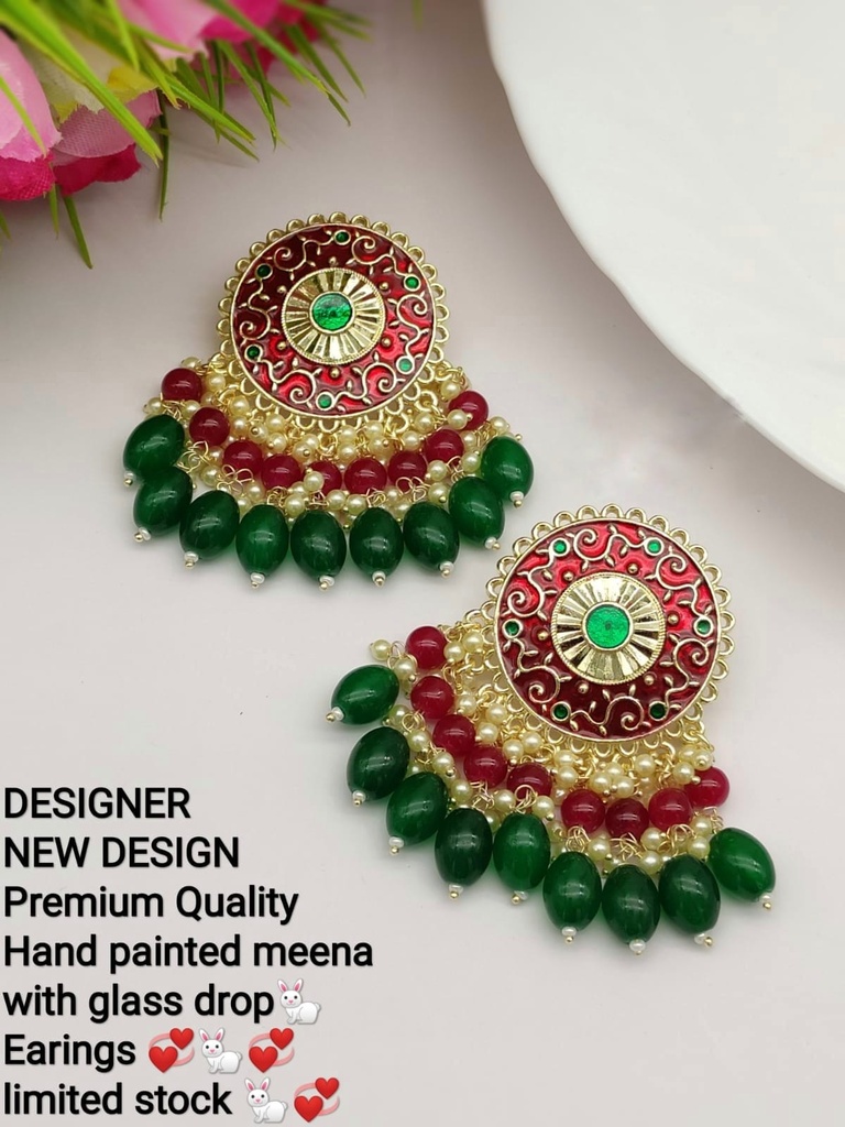 Meenakari Earring  ER87 MAROON 