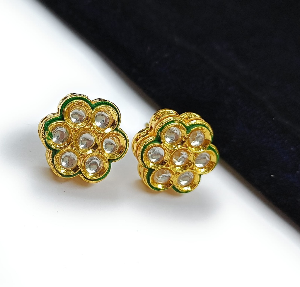 Timeless Fusion Royal Kundan Stud Earing