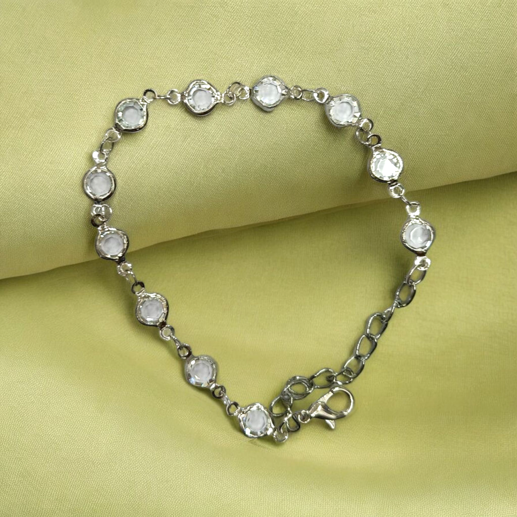 [Charming Glow Silver Bracelet] Charming Glow Stainless Steel Silver Bracelet