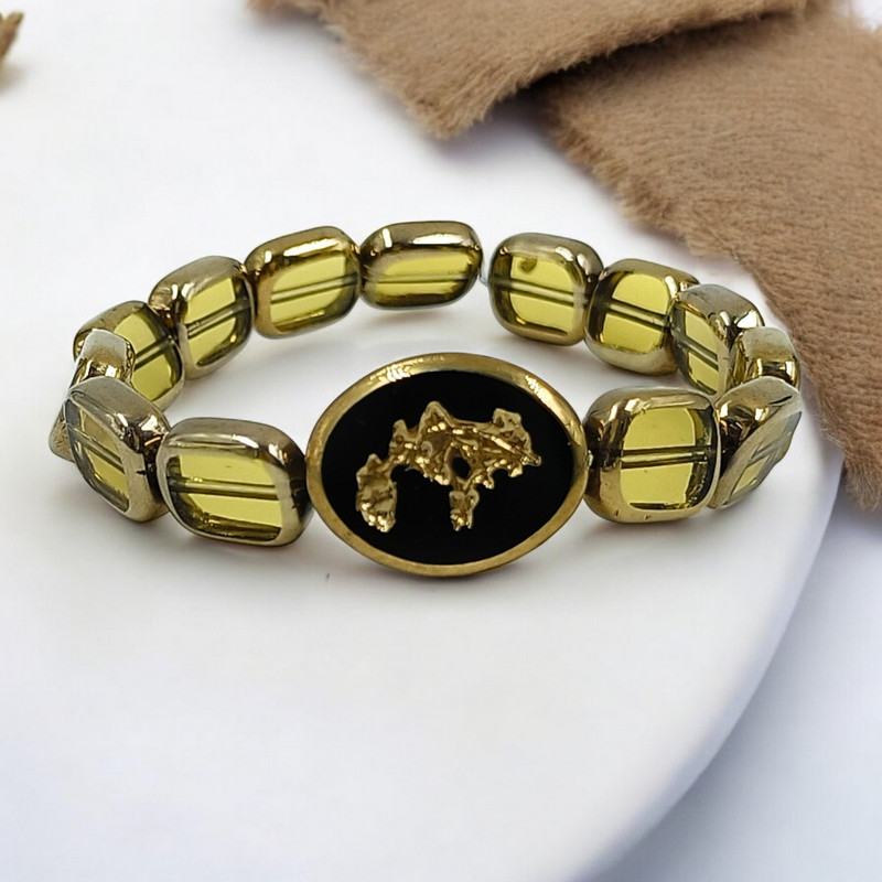 [DSBR48] Charming Glow Glass Beads Bracelet