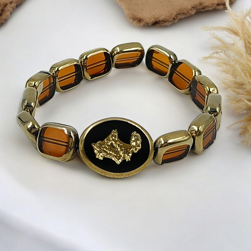 Charming Glow Glass Bead Bracelet