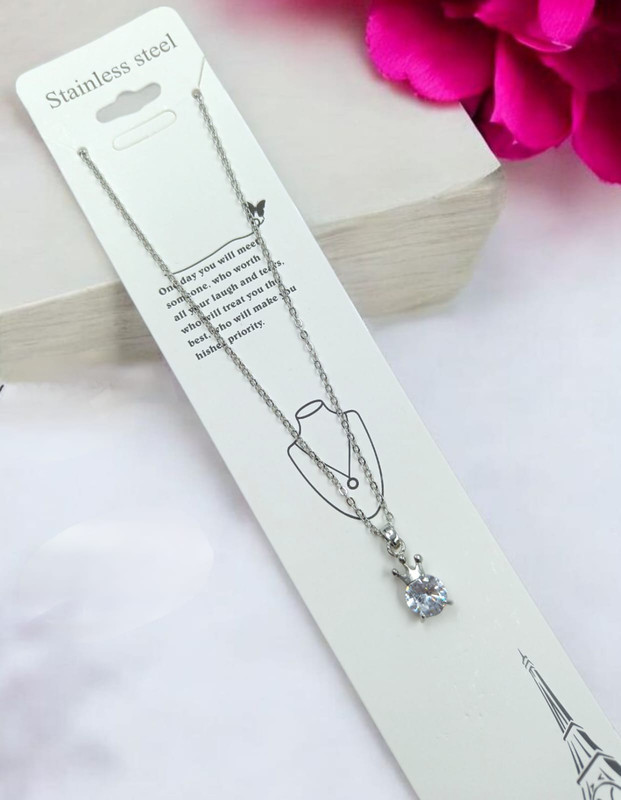 [Pendant 34] Brilliant Embrace Pendant Chain Necklace