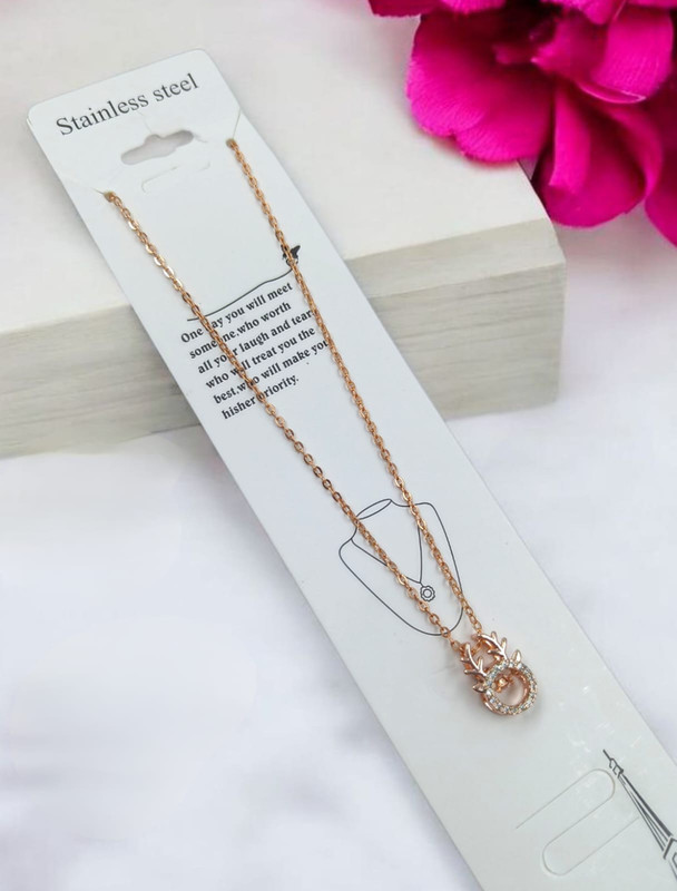 [Pendant 49] Festive Pattern Pendant Chain Necklace