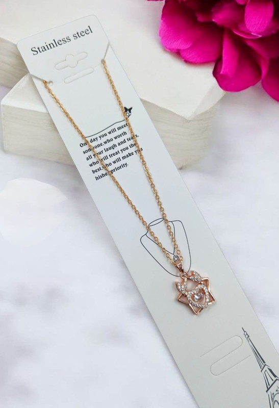 [Pendant 50] Golden Mood Pendant Chain Necklace