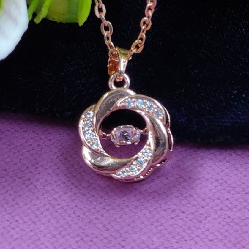 [Pendant 10 Rose] Rose rosegold pendant necklace for women and girls