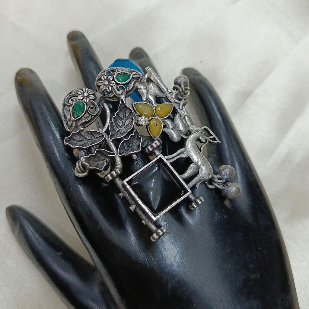 [Adorable Oxidised Plated Ring] Adorable Oxidised Plated Ring