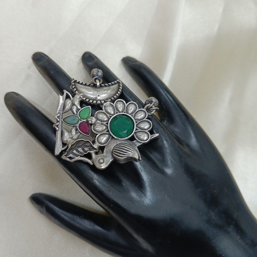 [Oxidised Silver Plated Ring] Oxidised Silver Plated Ring