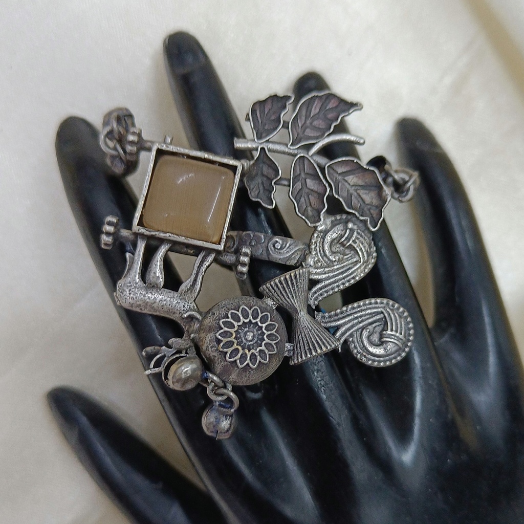 [Sleek Oxidised Silver Plated Ring] Sleek Luxurious Oxidised Silver Plated Ring