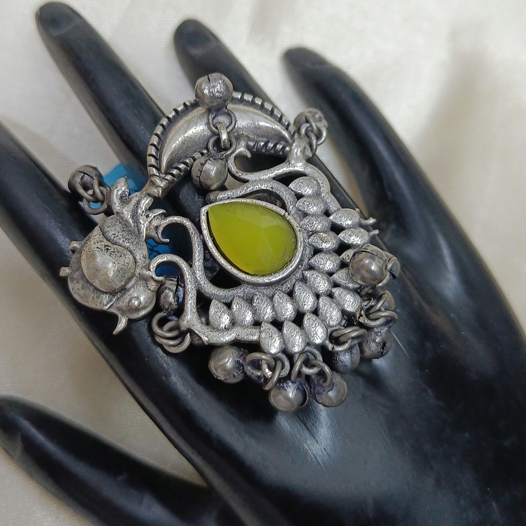 Stylish Trendy Oxidised Silver Plated Ring