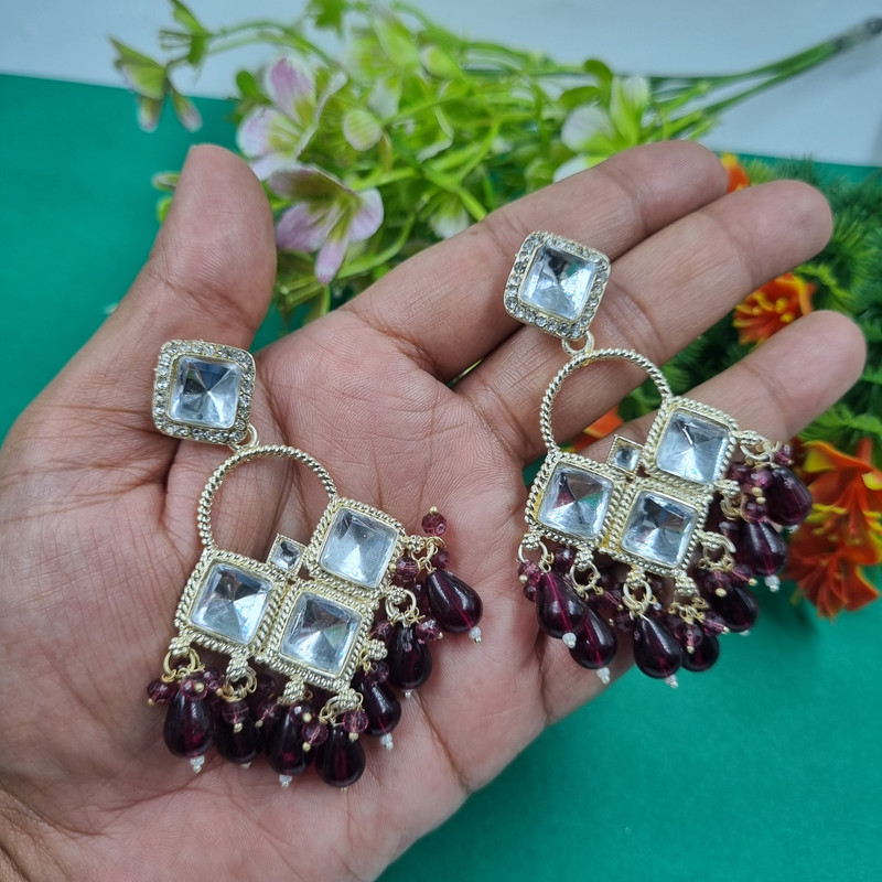 [ER223 WINE 6] ER223 WINE 6 Earrings Set