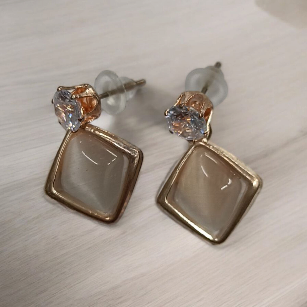 [Chic Trendy Rose Gold Teardrop Earring] Chic Trendy Rose Gold Teardrop Earring