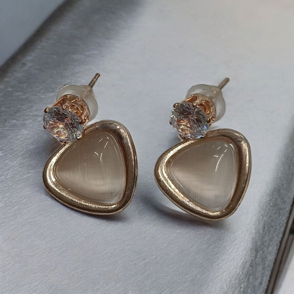Classy Trendy Rose Gold Teardrop Earring