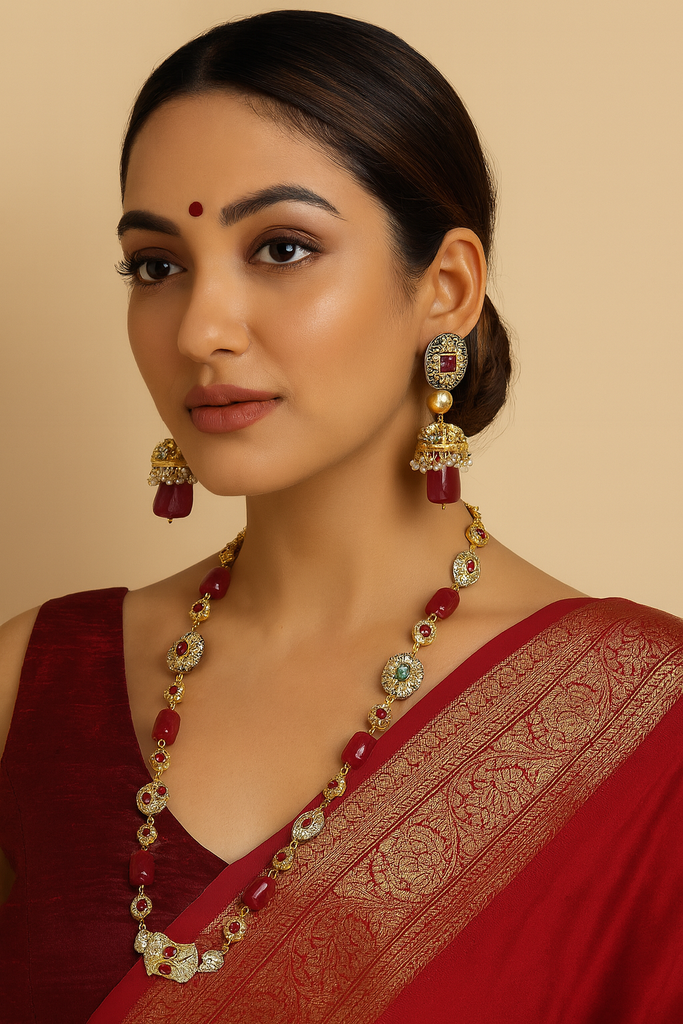 Divine Vibe Premium Quality Semiprecious Single line Stone Mala Set