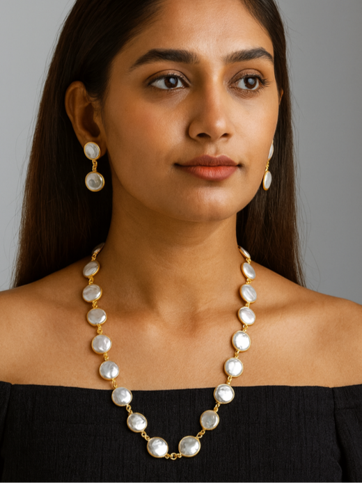 Elegant Elegance Round Bead Necklace Set