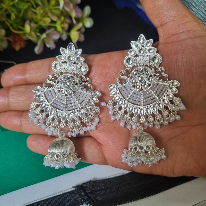 Grand Reception Silver 1 Earrings Set