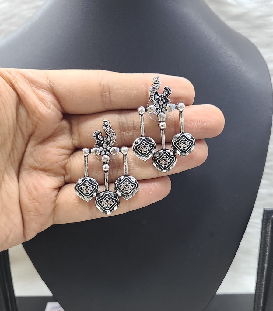 [Handcrafted German Silver Earring Set] Handcrafted German Silver Earring Set