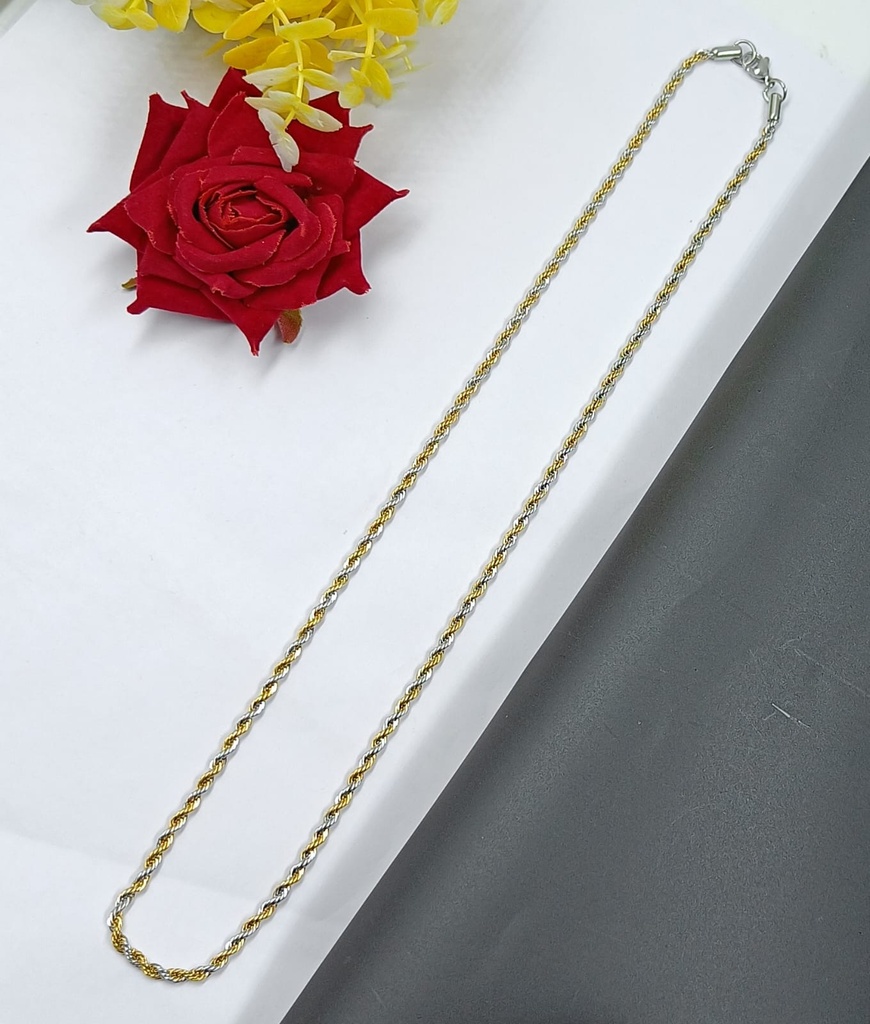[Precious Embrace Chain 24inch (Two Tone)] Precious Embrace Chain 24inch  Two Tone 