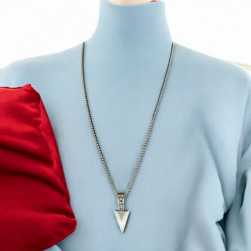 [Mens Pendant Necklace 4] Beautiful Silhouette Mens Pendant Chain necklace