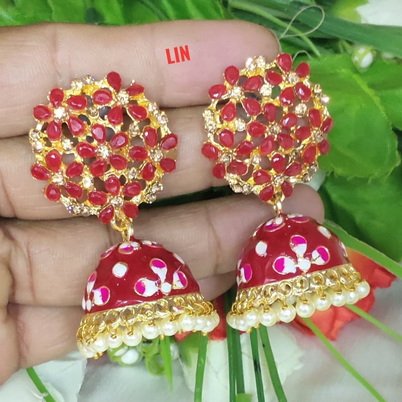 Exquisite Engagement Red Earrings Set