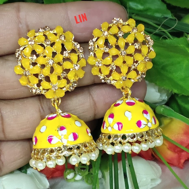 Beautiful Engagement Yellow Earrings Set