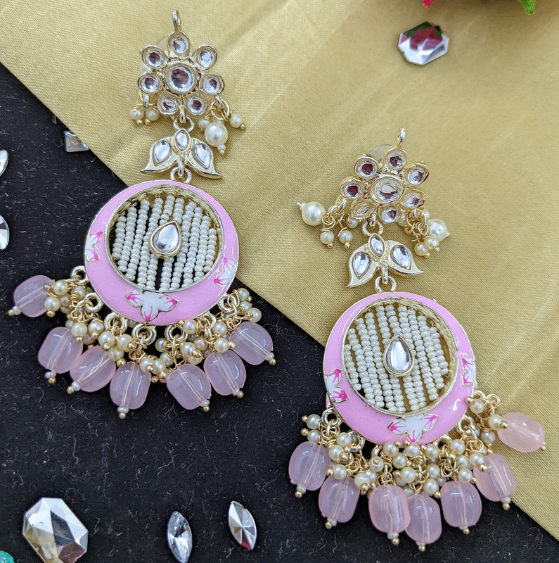 Divine Engagement Babypink Earrings Set
