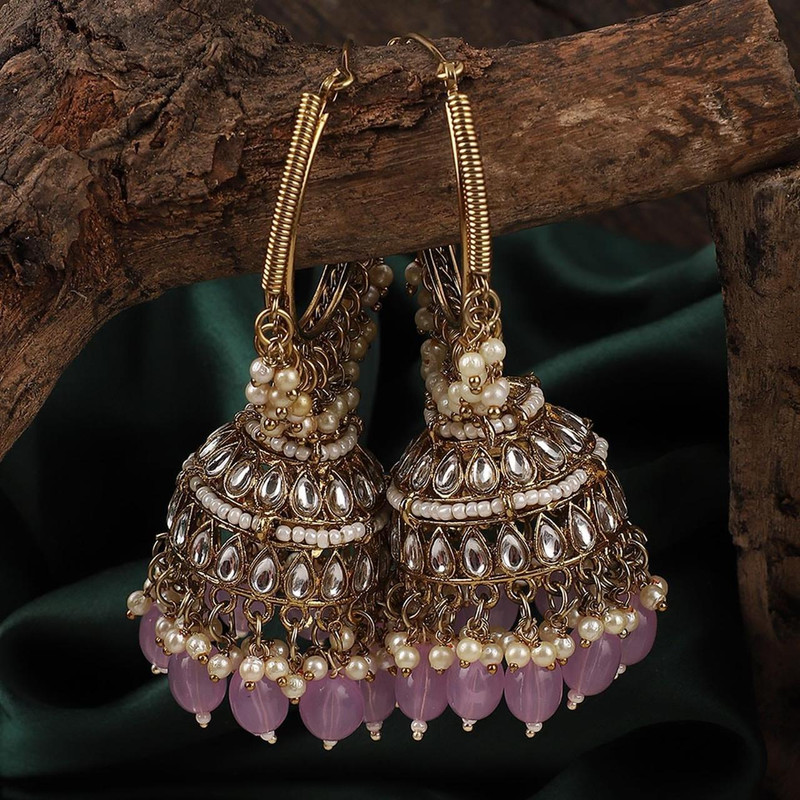 Exclusive Haldi Light Purple Earrings Set