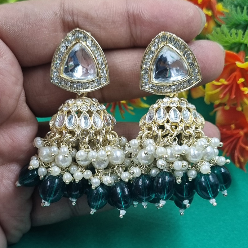 Opulent Haldi Green 1 Earrings Set