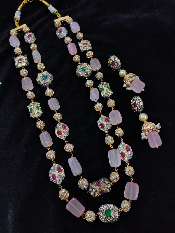 F8 BABY PINK Fusion Collection Necklace Earrings Jewellery Set