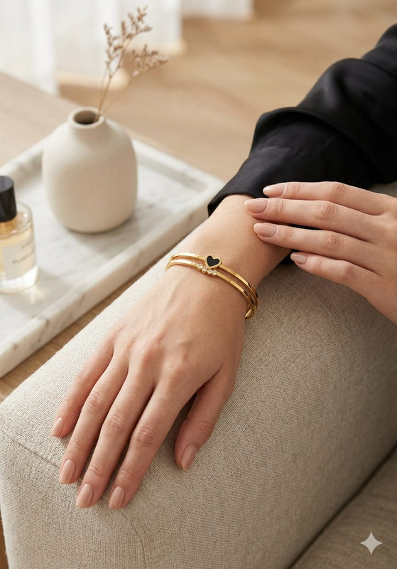 Gehana Mahal Steel Anti Tarnish Bracelet ATB-(10) Pack of 3