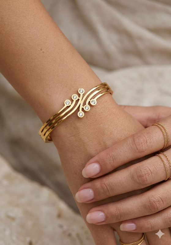 Gehana Mahal Steel Anti Tarnish Bracelet ATB-(24) Pack of 3