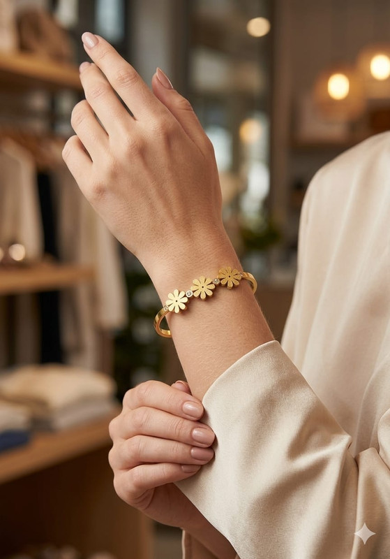 Gehana Mahal Steel Anti Tarnish Bracelet ATB-(7) Pack of 3