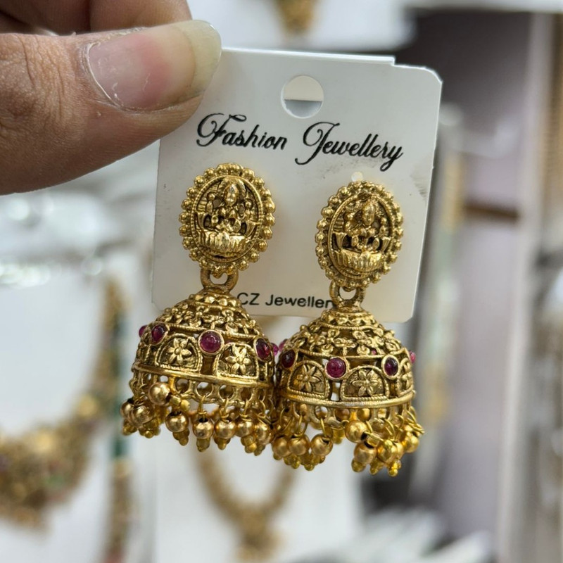 [CSK-(1)] Gehana Mahal South Indian Earrings Set CSK-(1) Pack of 3