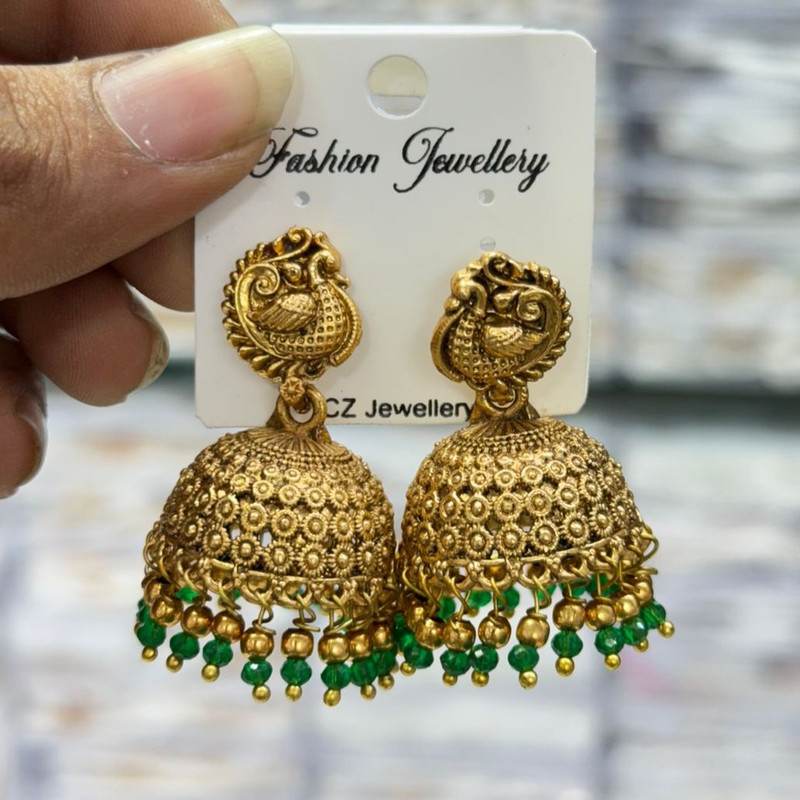 [CSK-(12)] Gehana Mahal South Indian Earrings Set CSK-(12) Pack of 3
