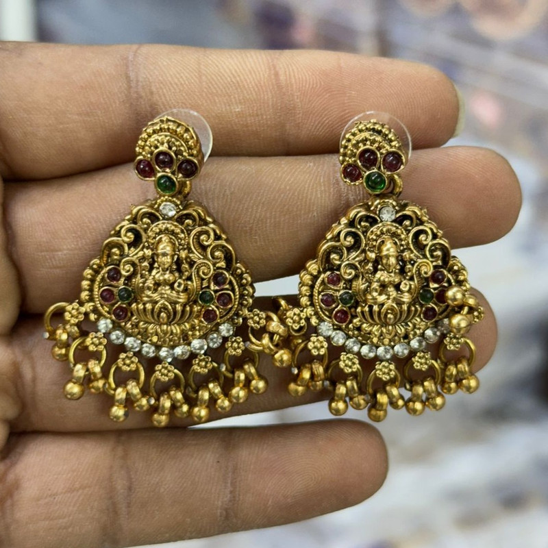 [CSK-(14)] Gehana Mahal South Indian Earrings Set CSK-(14) Pack of 3