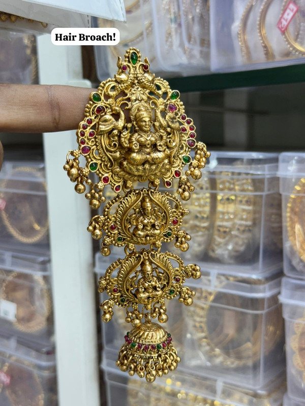 Gehana Mahal South Indian Hair Broach CSK-(15) Pack of 3